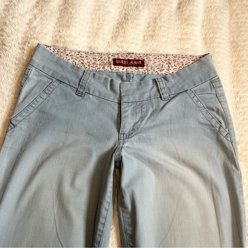 Guess Chino Pants Women’s Light Blue Slim Straight – Size 29x32 - Picture 3 of 11